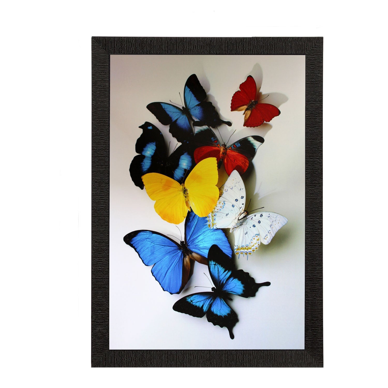 Decorative Colorful Butterflies Satin Matt Texture UV Art Painting Kafalo