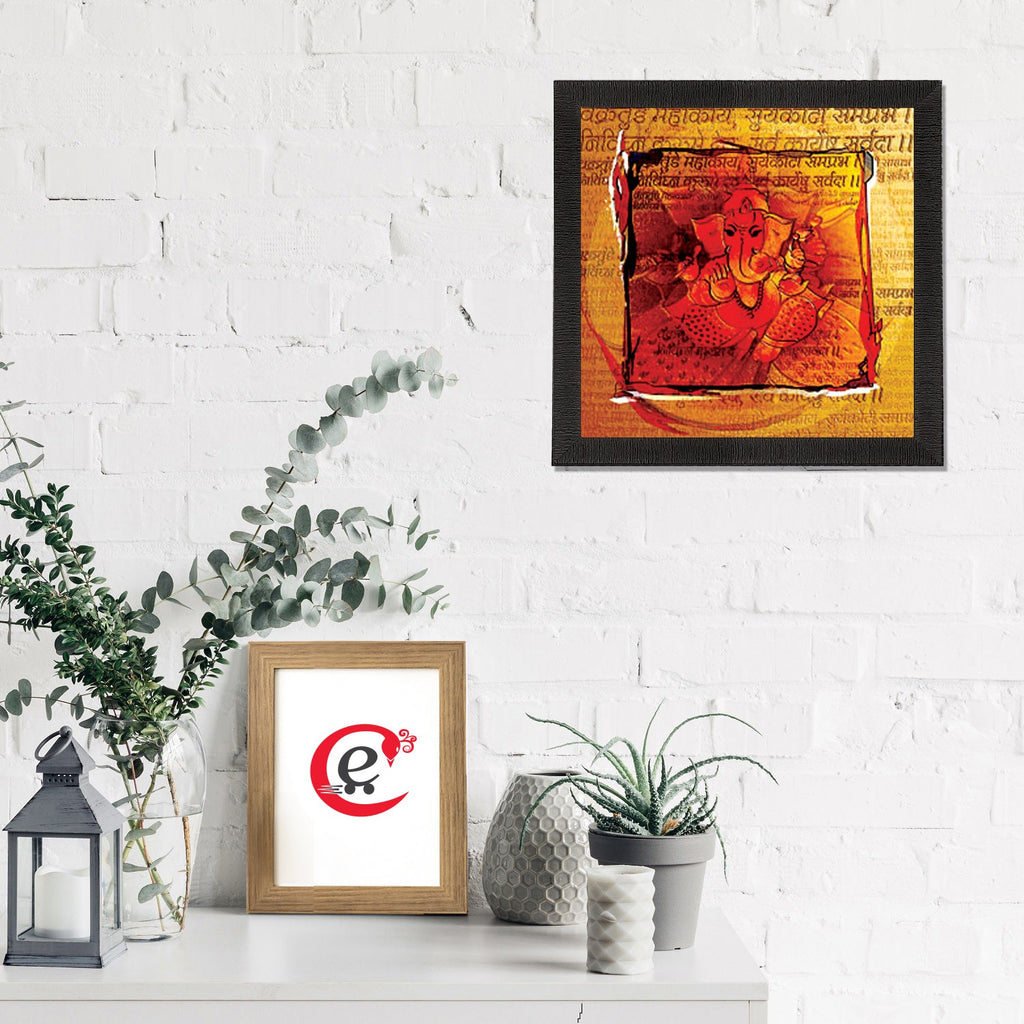 Lord Ganesha Satin Matt Texture UV Art Painting Kafalo