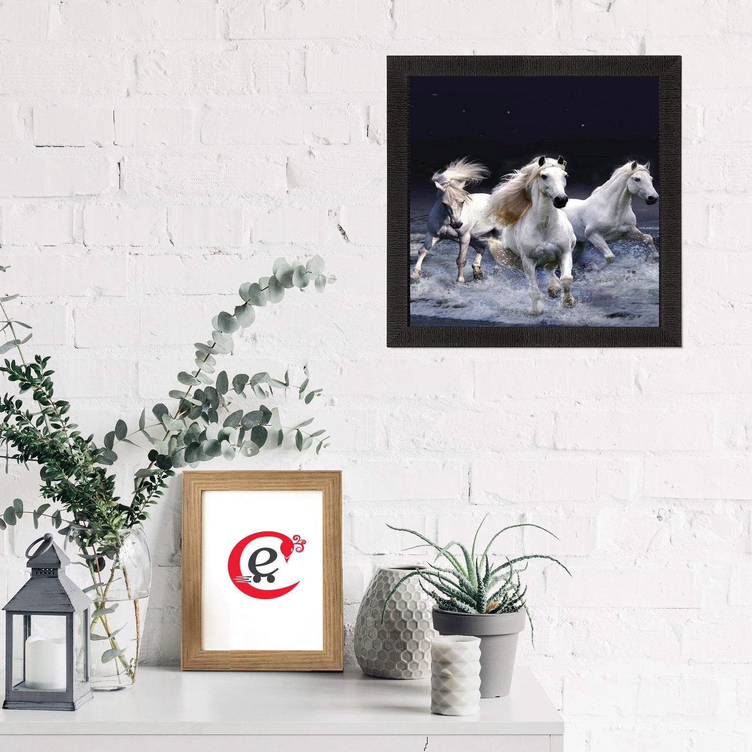 Running Horses Satin Matt Texture UV Art Painting Kafalo