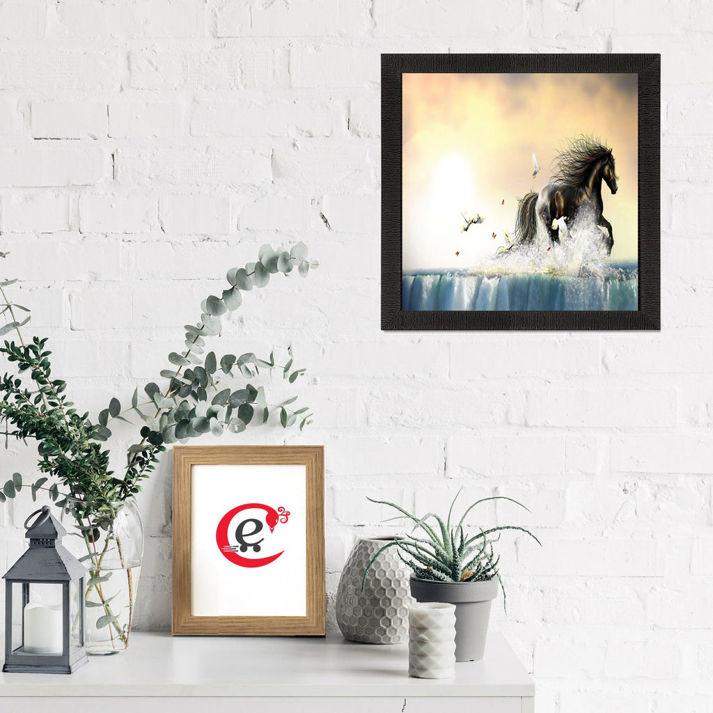 Powerful Horse Satin Matt Texture UV Art Painting Kafalo