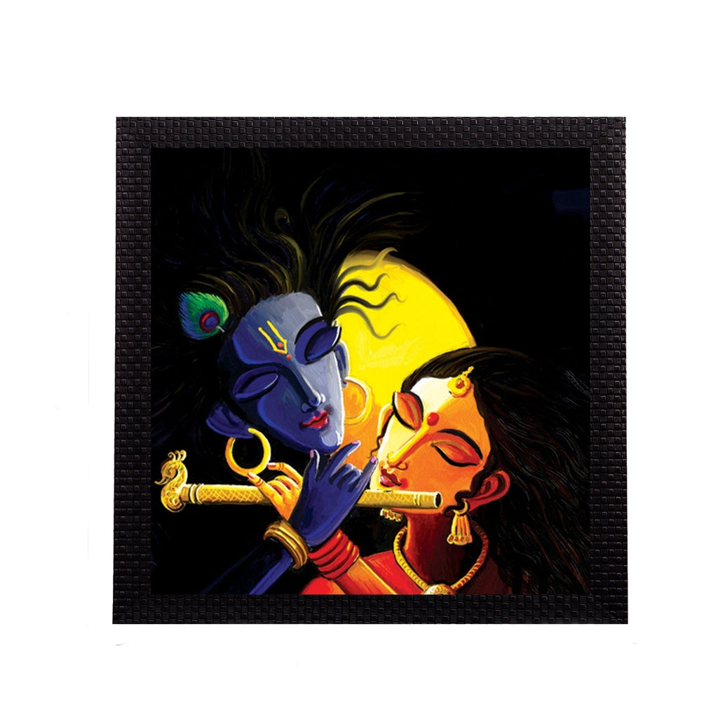 Supreme Lord Krishna Radha Satin Matt Texture UV Art Painting Kafalo