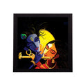 Supreme Lord Krishna Radha Satin Matt Texture UV Art Painting Kafalo