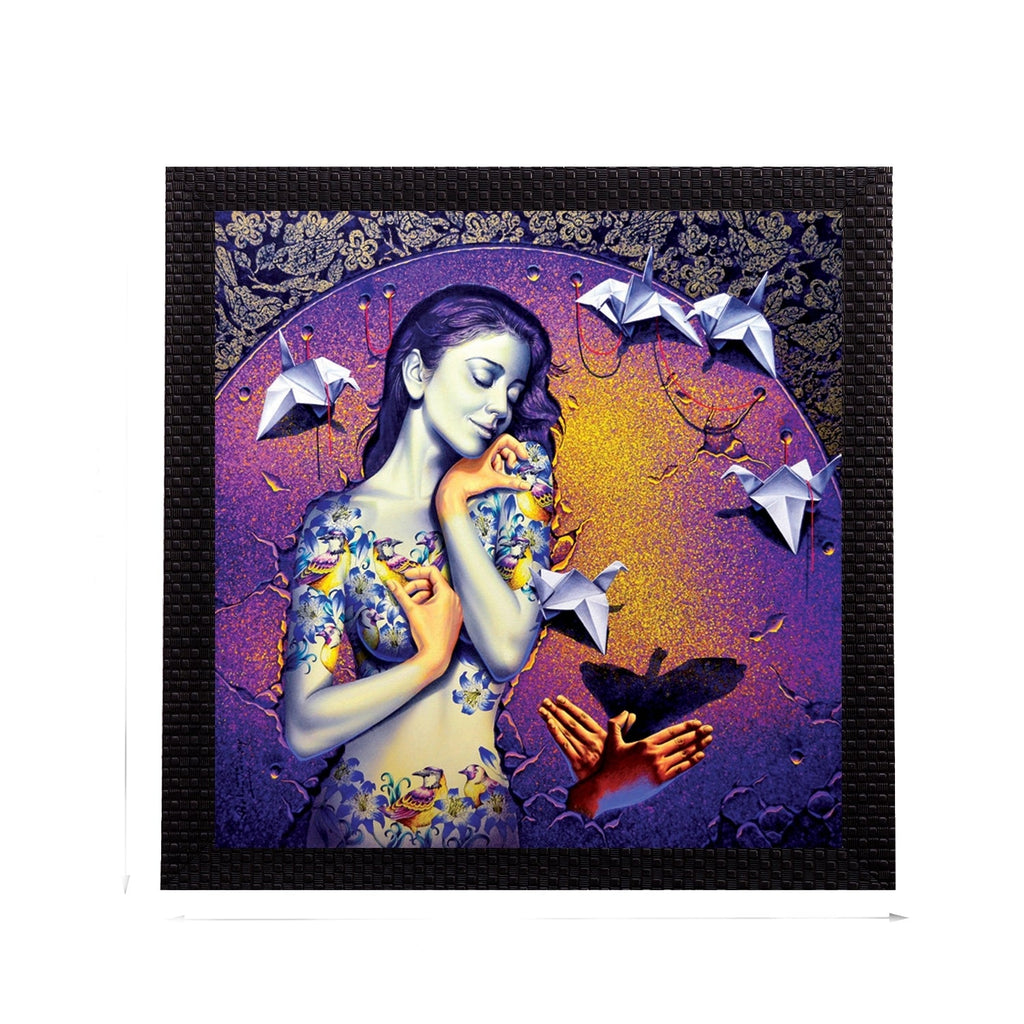 Beautiful Lady Satin Matt Texture UV Art Painting Kafalo