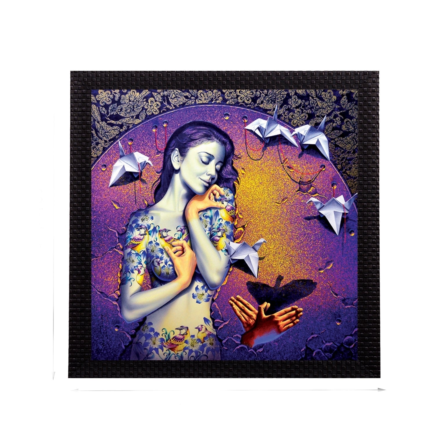 Beautiful Lady Satin Matt Texture UV Art Painting Kafalo