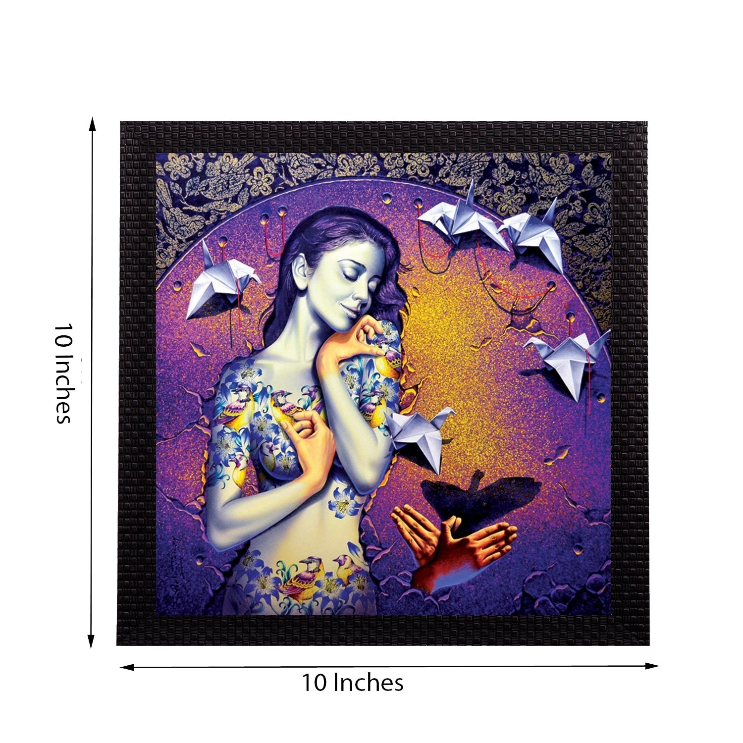 Beautiful Lady Satin Matt Texture UV Art Painting Kafalo