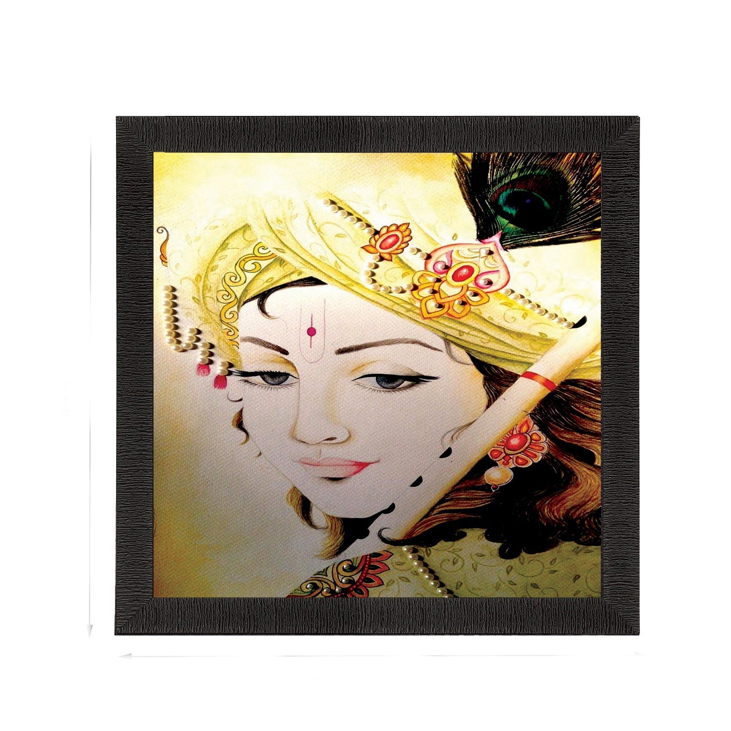 Legendary Lord Krishna Satin Matt Texture UV Art Painting Kafalo