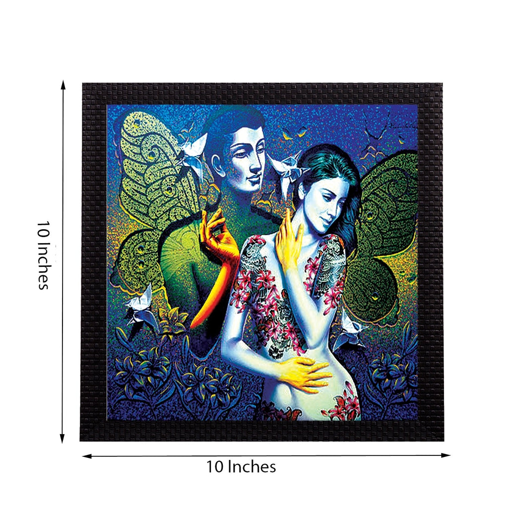 Beautiful Lady and Man Satin Matt Texture UV Art Painting Kafalo