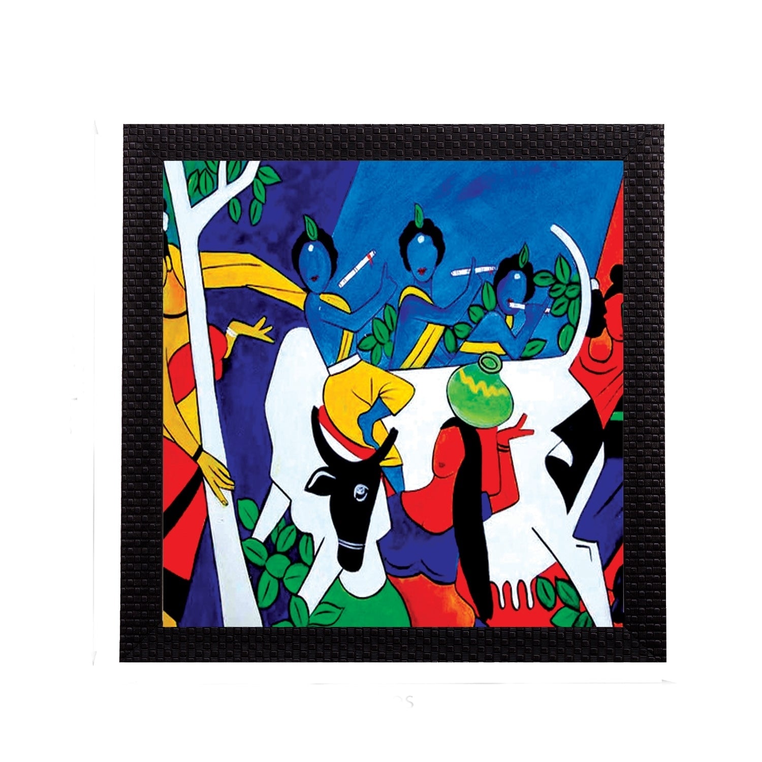 Mischievous Krishna Satin Matt Texture UV Art Painting Kafalo