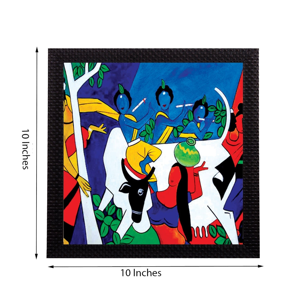 Mischievous Krishna Satin Matt Texture UV Art Painting Kafalo
