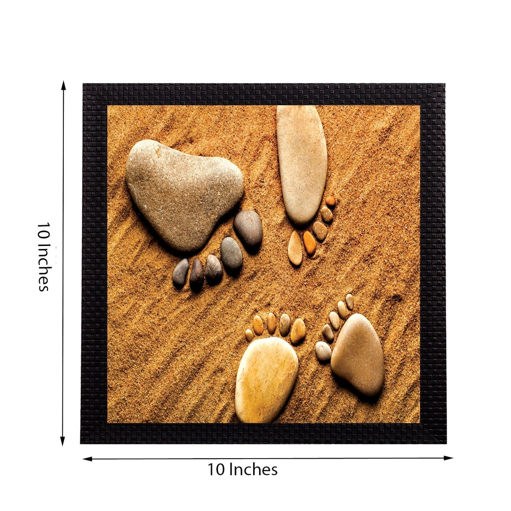 Foot Print Satin Matt Texture UV Art Painting Kafalo
