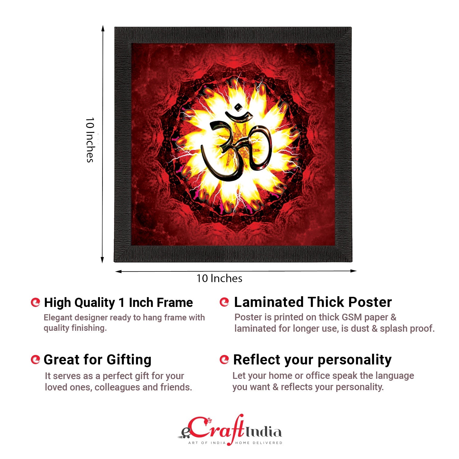 Holy Om Painting Digital Printed Religious Wall Art Kafalo