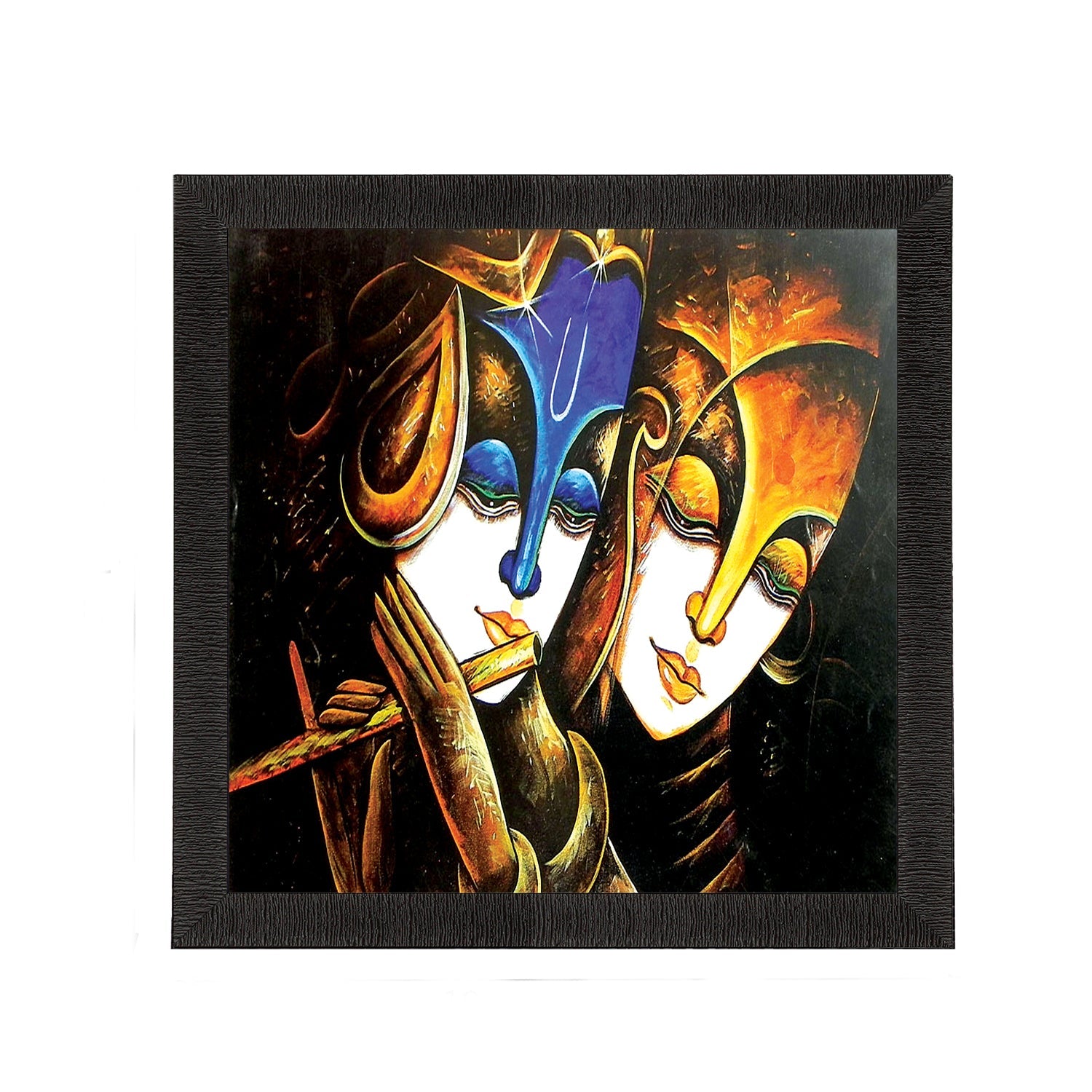 Divine Radha Krishna Painting Digital Printed Religious Wall Art Kafalo