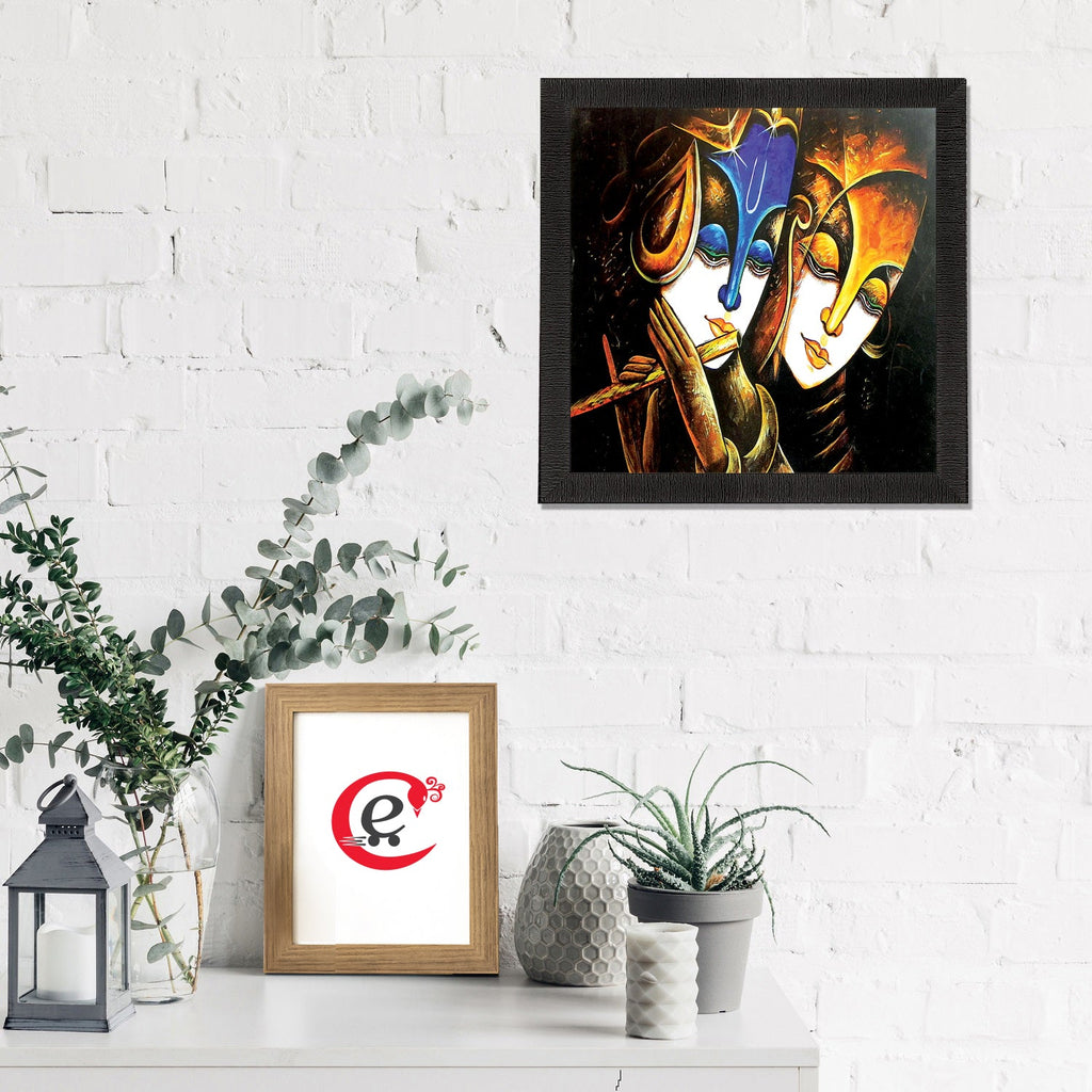 Divine Radha Krishna Painting Digital Printed Religious Wall Art Kafalo