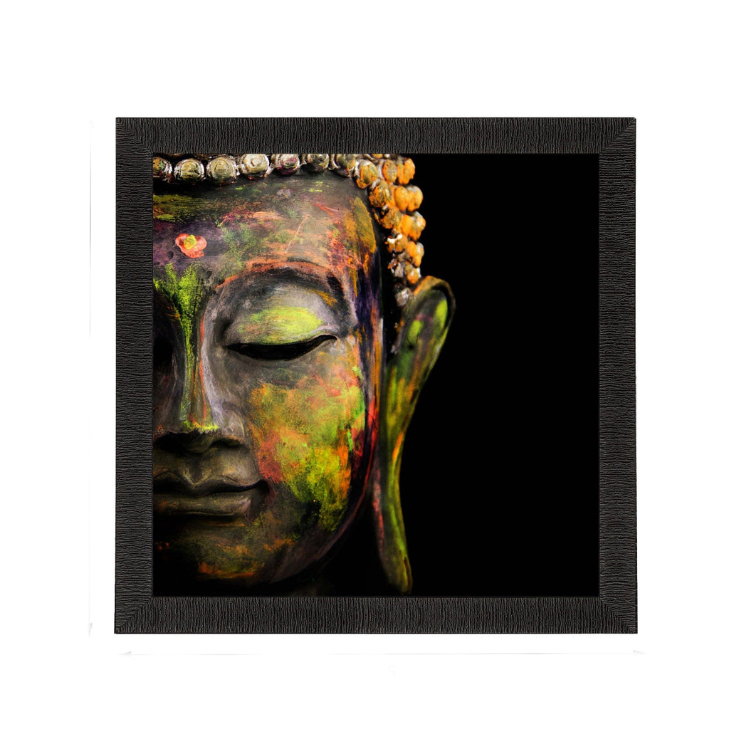 Enlightening Lord Buddha Face Painting Digital Printed Religious Wall Art Kafalo