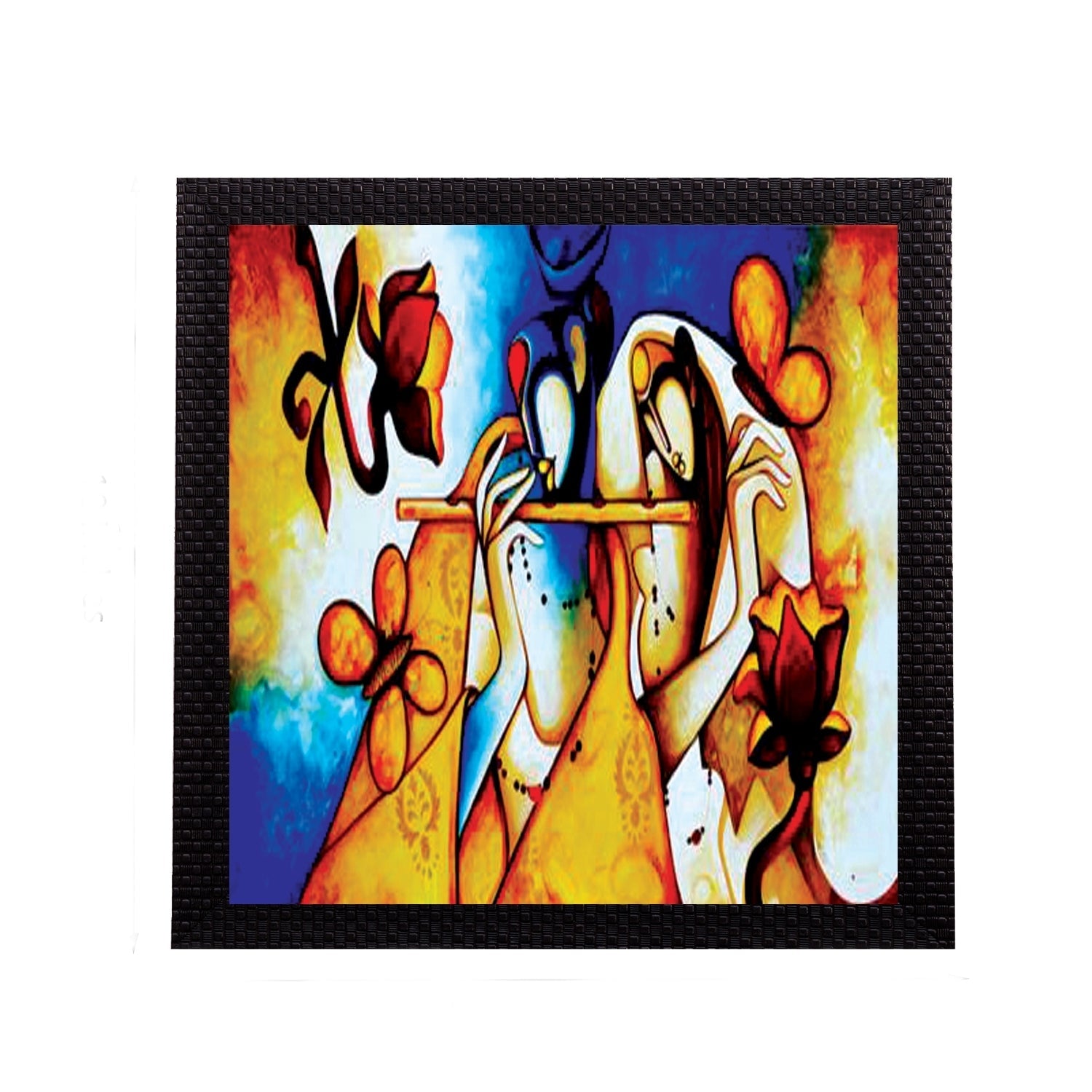 Great Lord Krishna Radha Satin Matt Texture UV Art Painting Kafalo