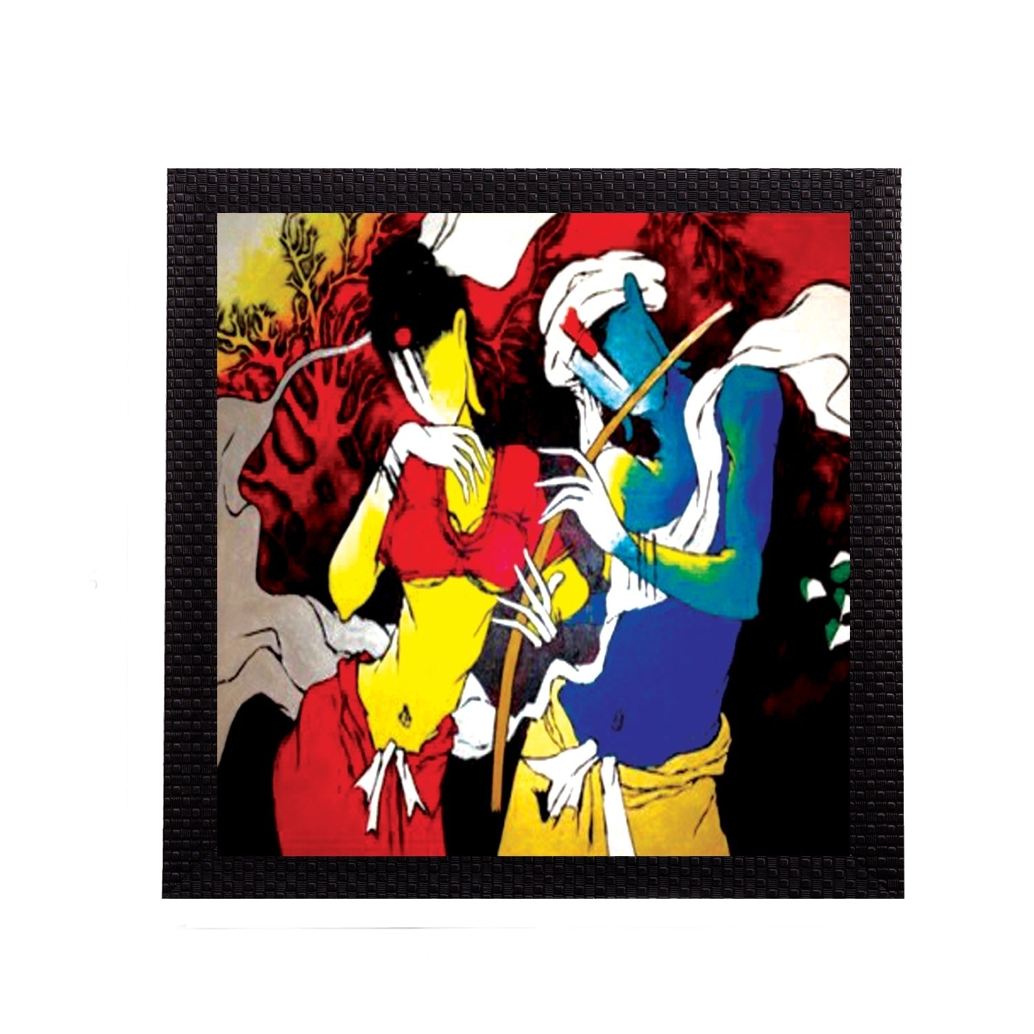 Mythical Radha Krishna Satin Matt Texture UV Art Painting Kafalo