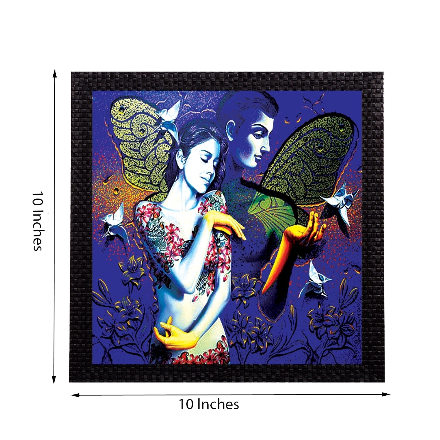 Lovely Couple Satin Matt Texture UV Art Painting Kafalo