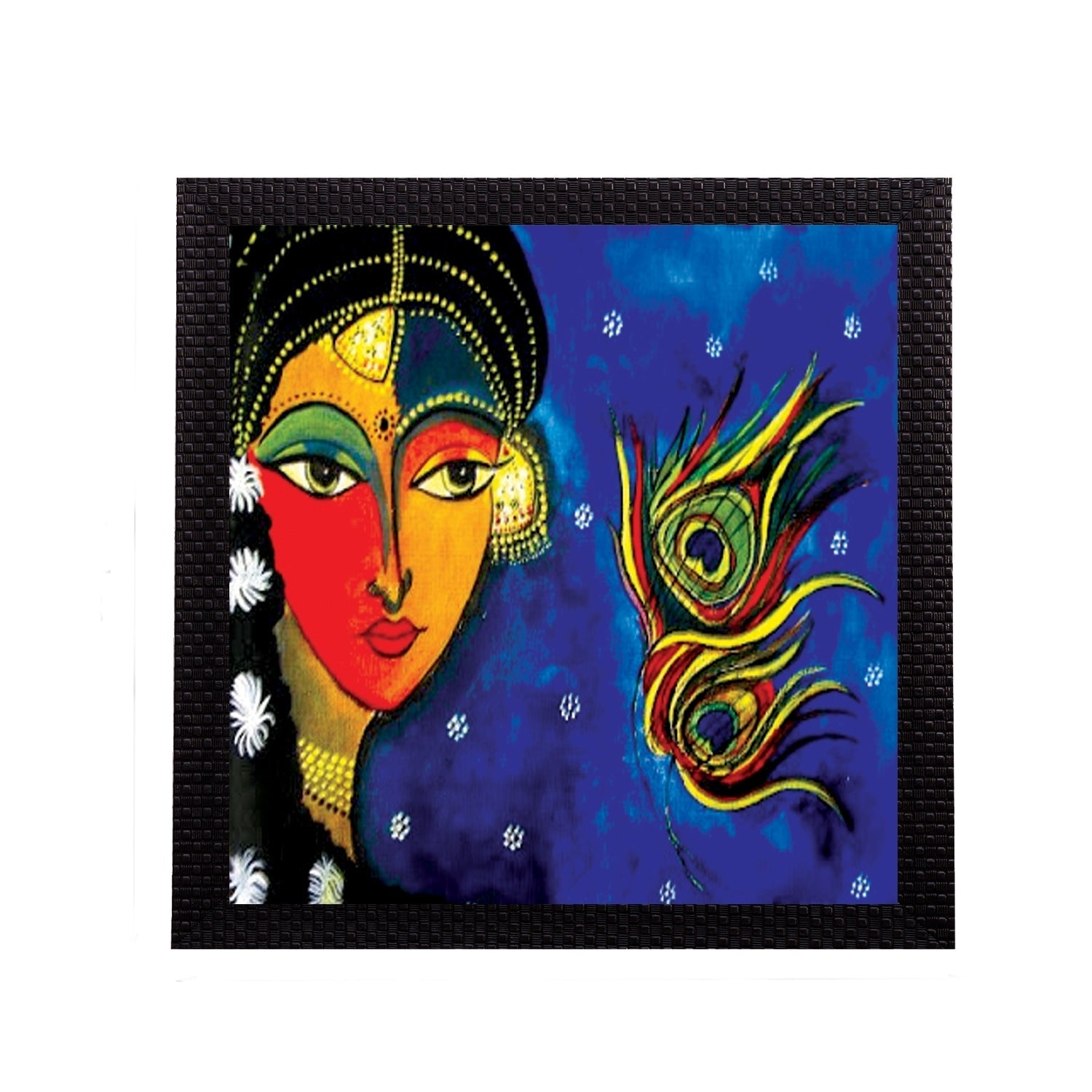 Beautiful Radha Satin Matt Texture UV Art Painting Kafalo