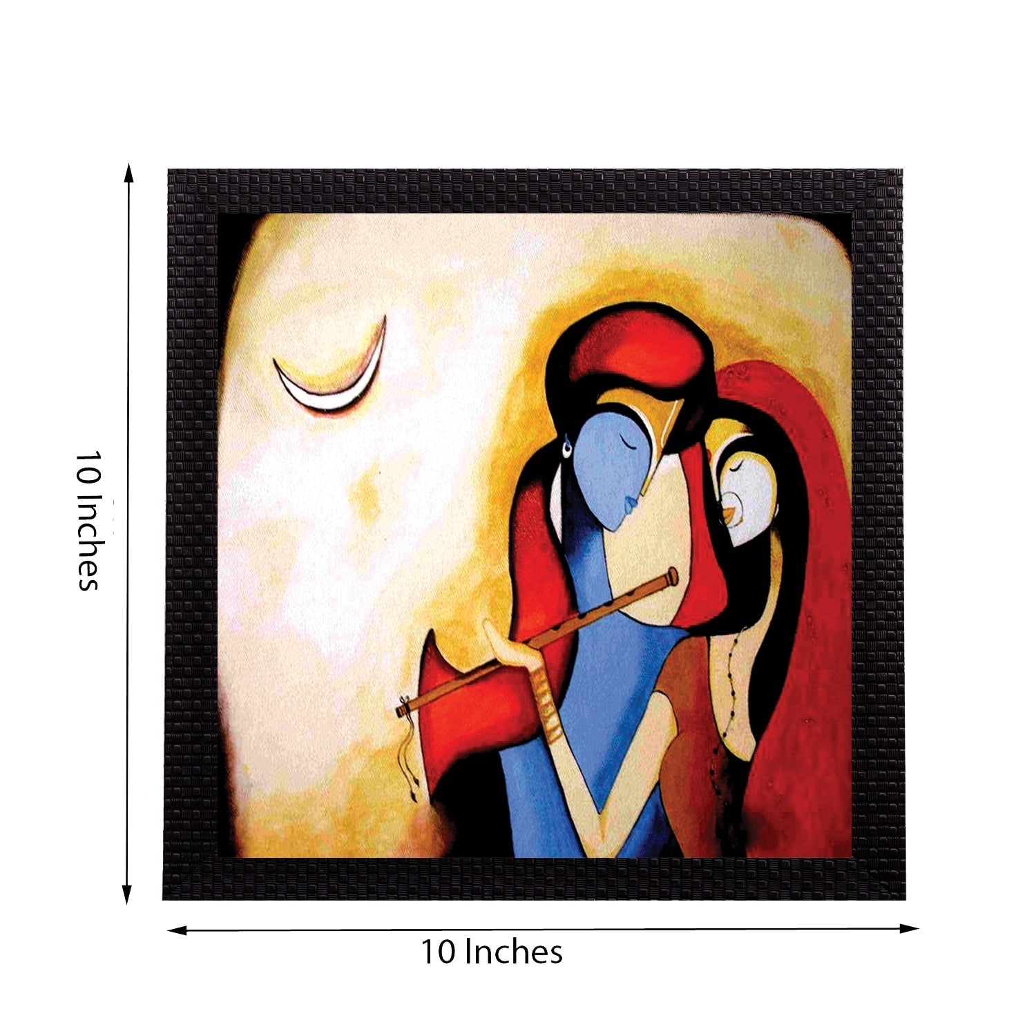 Divine Radha Krishna Satin Matt Texture UV Art Painting Kafalo