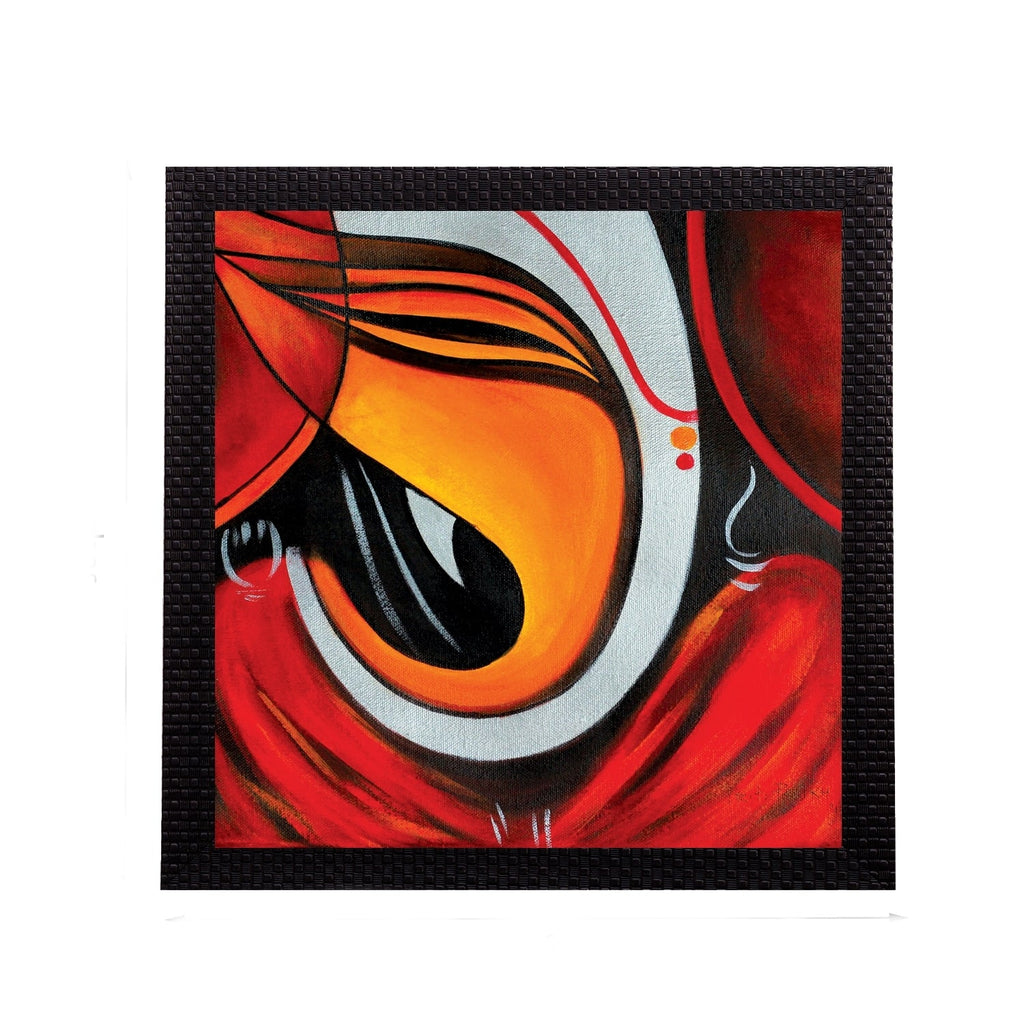 Powerful Lord Ganesha Satin Matt Texture UV Art Painting Kafalo