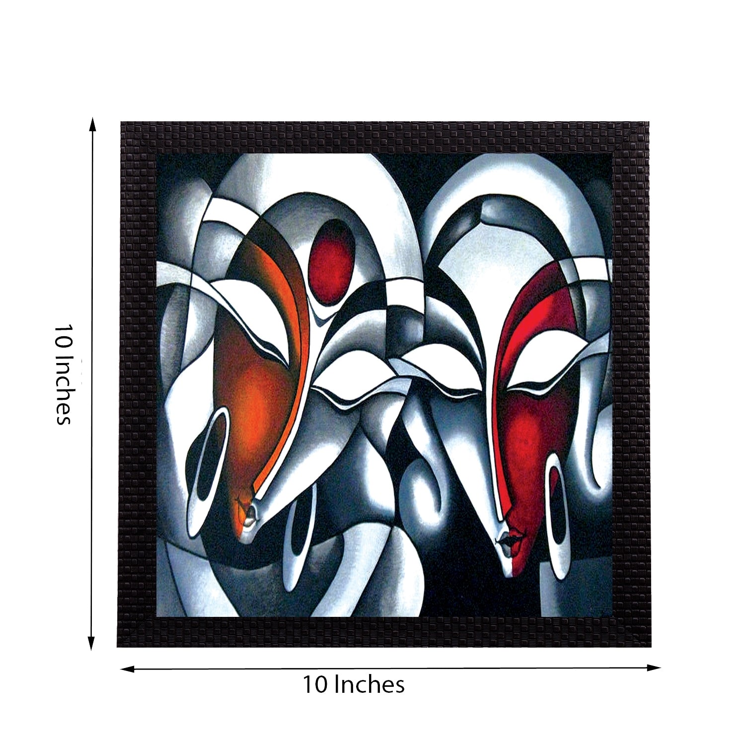 Radha Krishna Satin Matt Texture UV Art Painting Kafalo