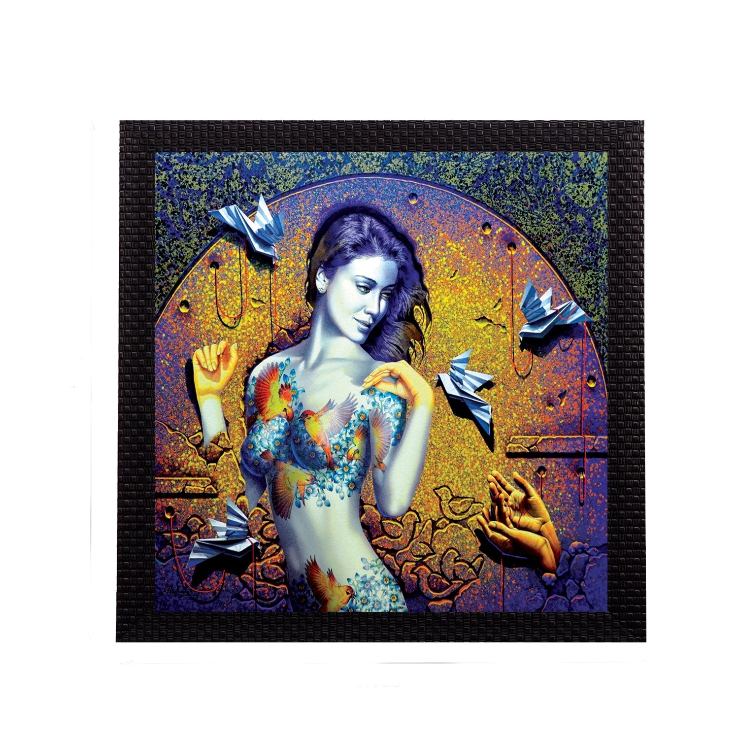 Artistic Lady Satin Matt Texture UV Art Painting Kafalo
