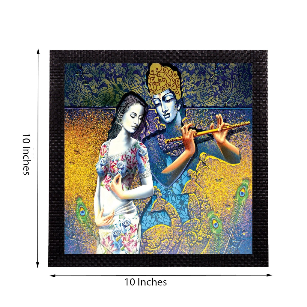 Divine Radha Krishna Satin Matt Texture UV Art Painting Kafalo