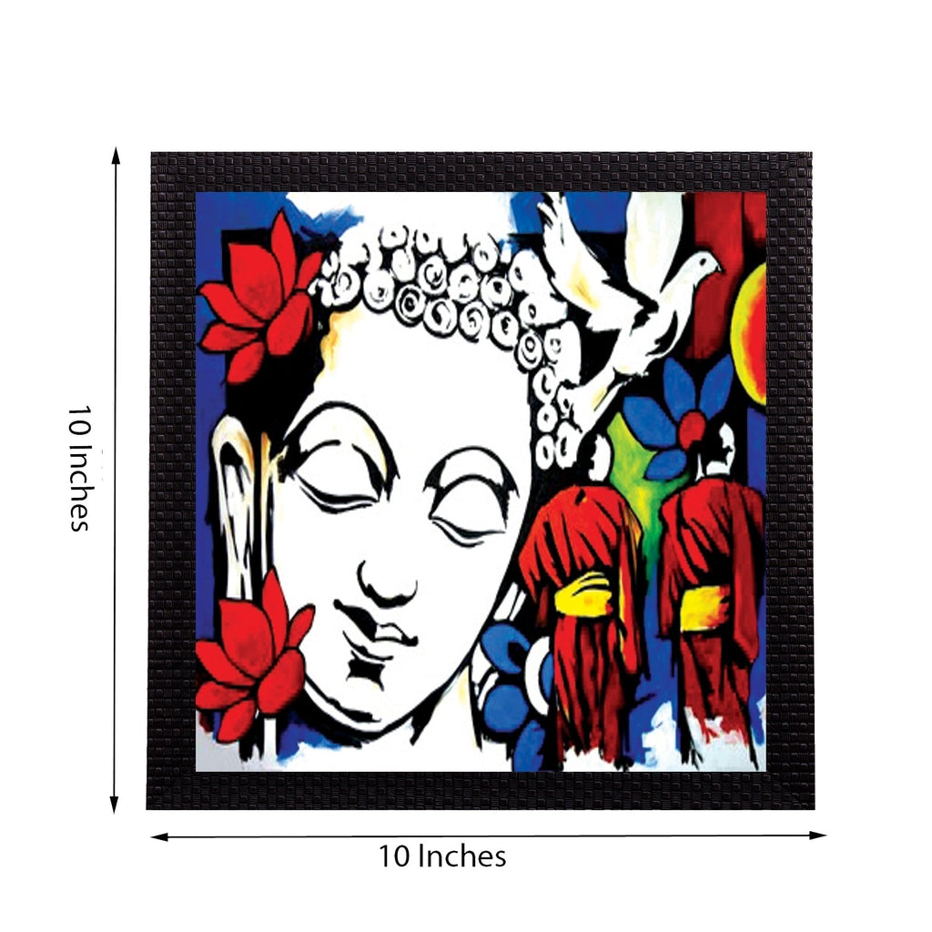 Spiritual Lord Buddha Satin Matt Texture UV Art Painting Kafalo