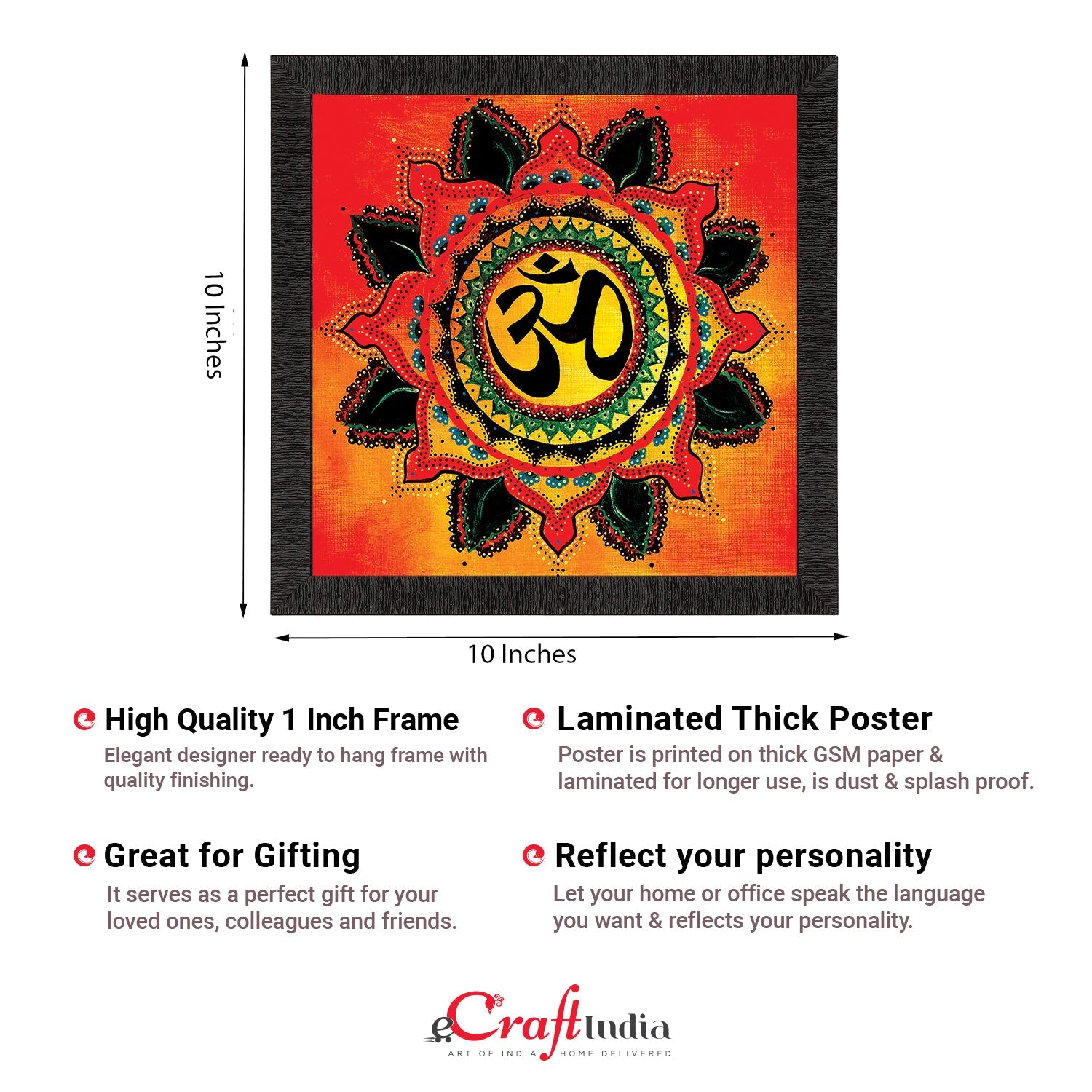 Holy Om Painting Digital Printed Religious Wall Art Kafalo