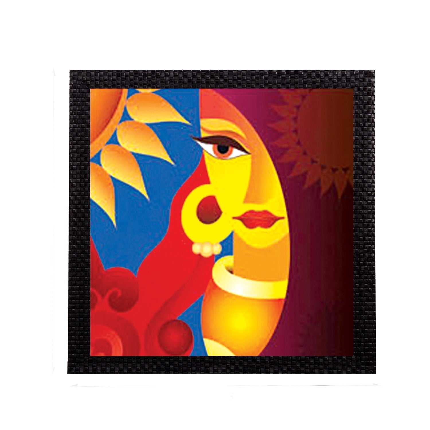 Beautiful Lady Face Satin Matt Texture UV Art Painting Kafalo