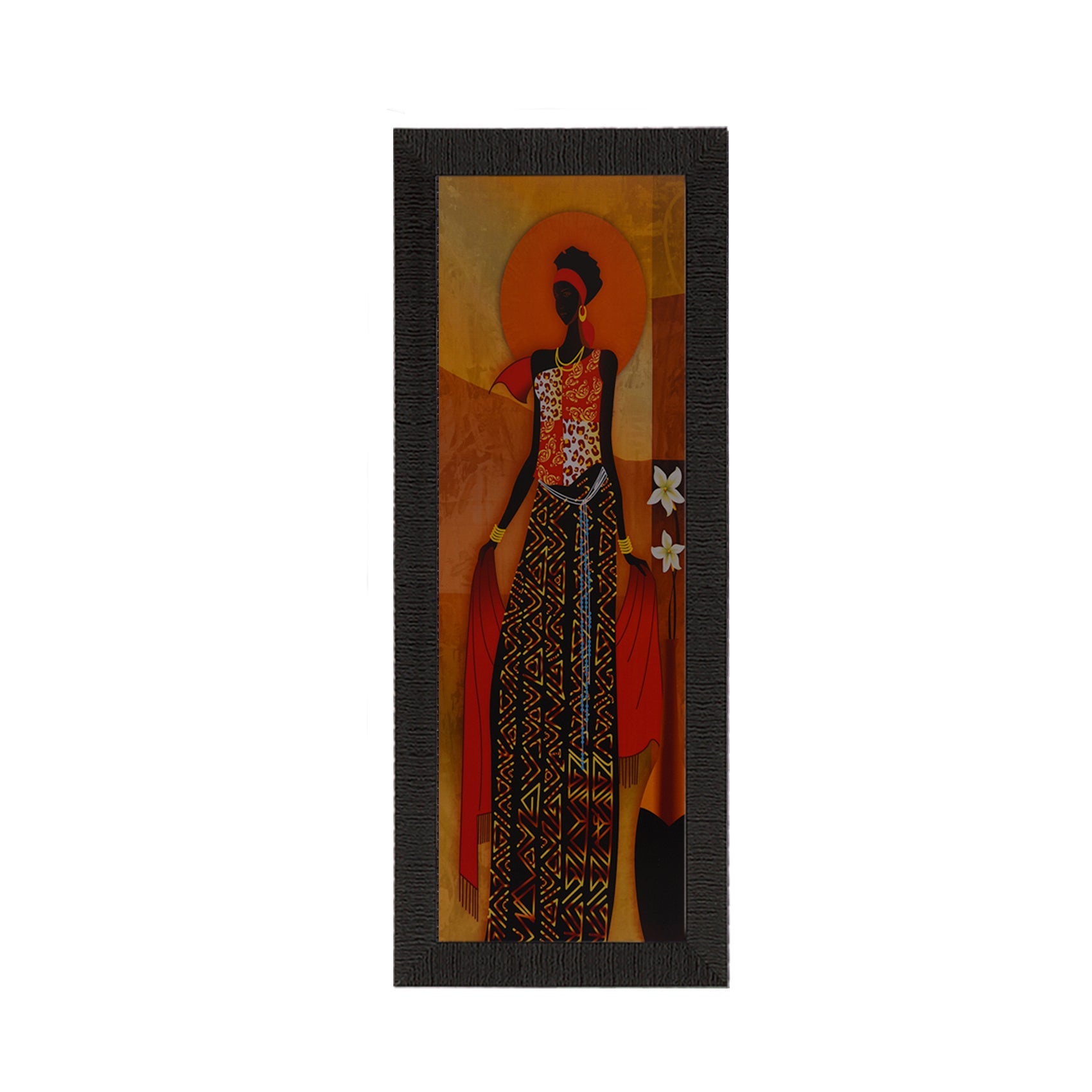 Tribal Woman Satin Matt Texture UV Art Painting Kafalo