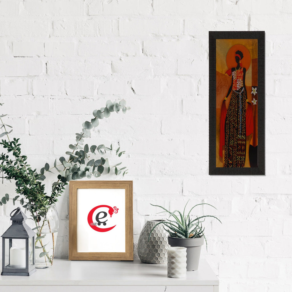 Tribal Woman Satin Matt Texture UV Art Painting Kafalo