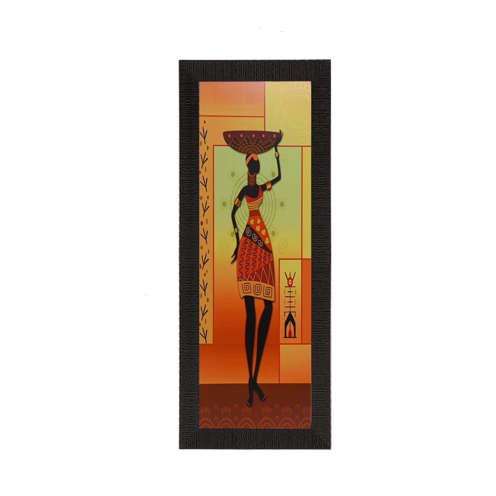 Tribal Woman Satin Matt Texture UV Art Painting Kafalo