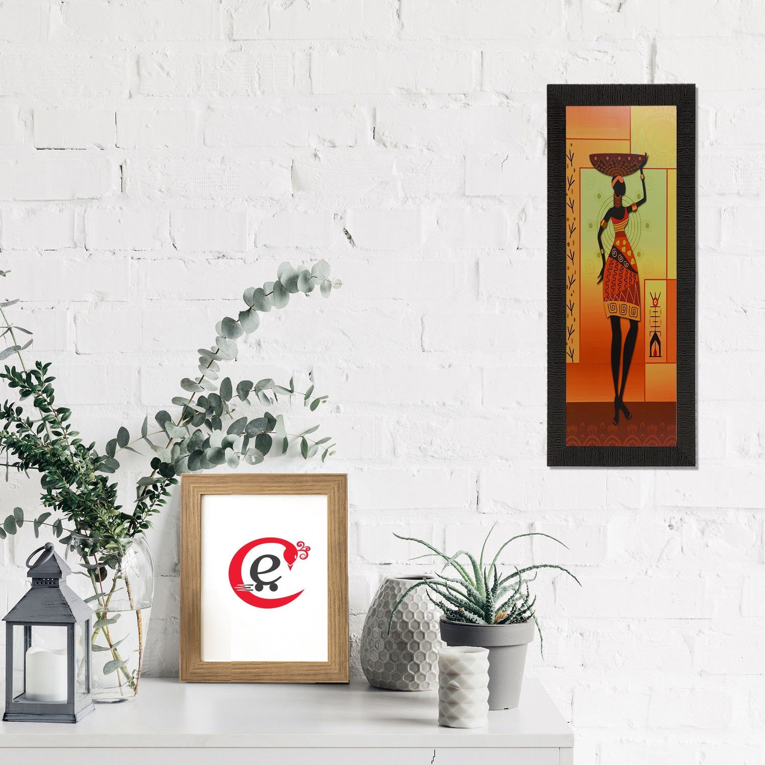 Tribal Woman Satin Matt Texture UV Art Painting Kafalo