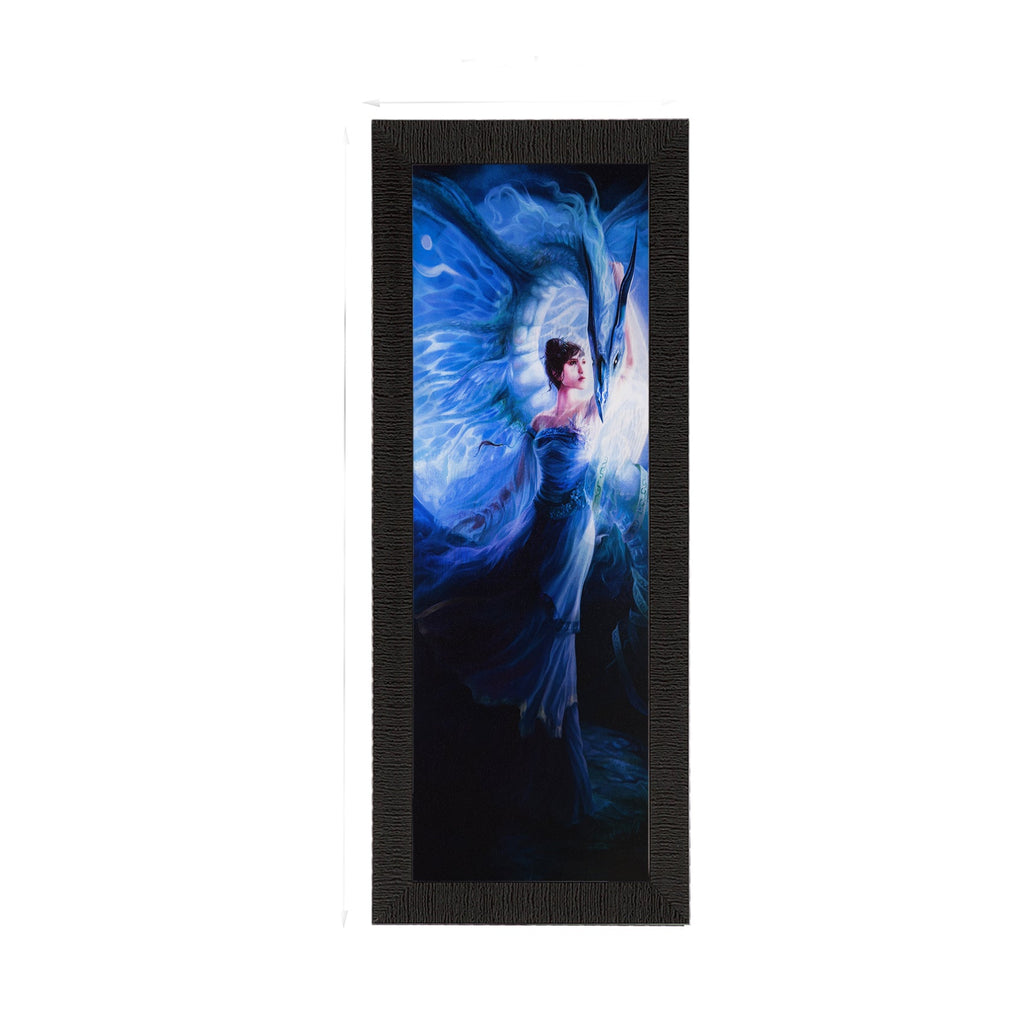Blue Lady Satin Matt Texture UV Art Painting Kafalo