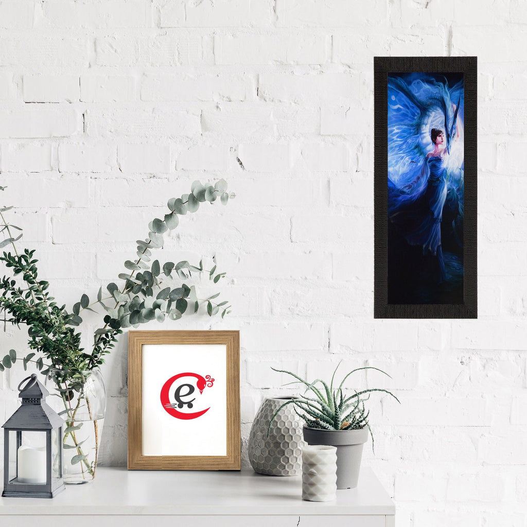 Blue Lady Satin Matt Texture UV Art Painting Kafalo