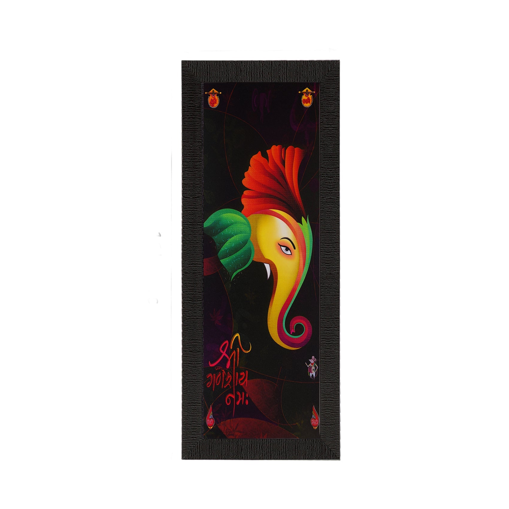 Colorful Lord Ganesha Satin Matt Texture UV Art Painting Kafalo