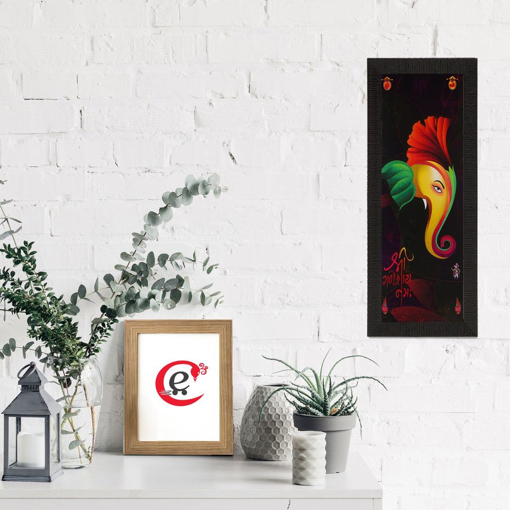 Colorful Lord Ganesha Satin Matt Texture UV Art Painting Kafalo