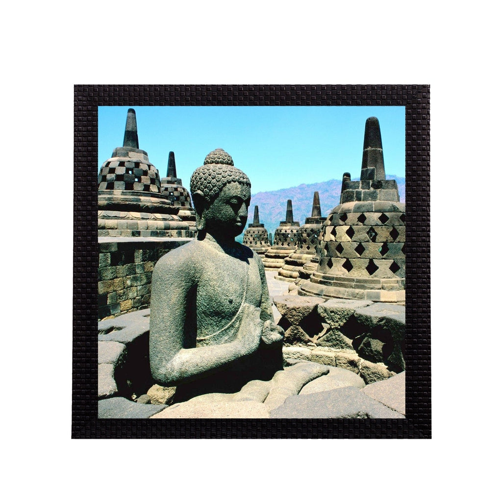 Meditating Lord Buddha Satin Matt Texture UV Art Painting Kafalo
