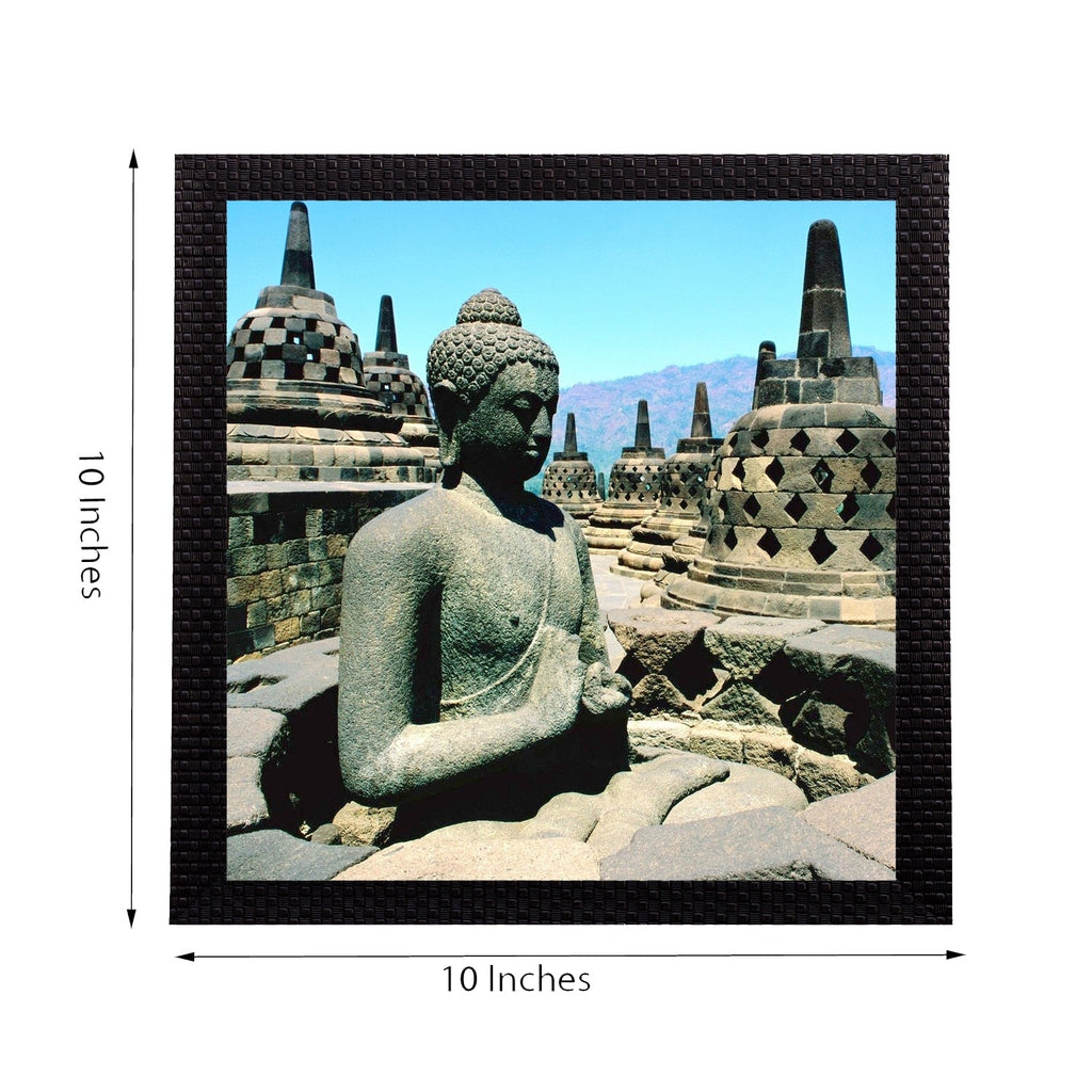 Meditating Lord Buddha Satin Matt Texture UV Art Painting Kafalo