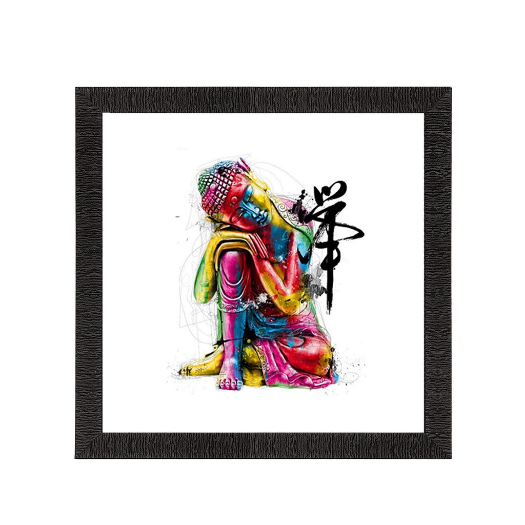 Colorful Lord Buddha Satin Matt Texture UV Art Painting Kafalo