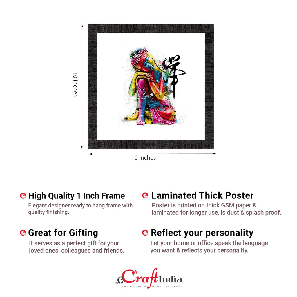 Colorful Lord Buddha Satin Matt Texture UV Art Painting Kafalo