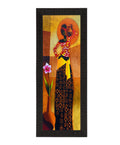 Tribal Woman Posing Satin Matt Texture UV Art Painting Kafalo