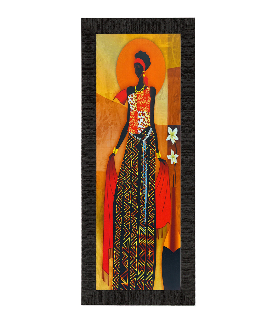 Colorful Tribal Woman Satin Matt Texture UV Art Painting Kafalo