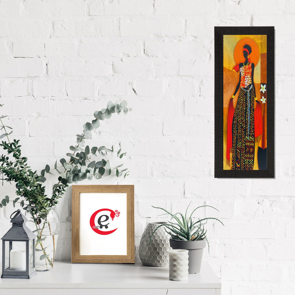 Colorful Tribal Woman Satin Matt Texture UV Art Painting Kafalo