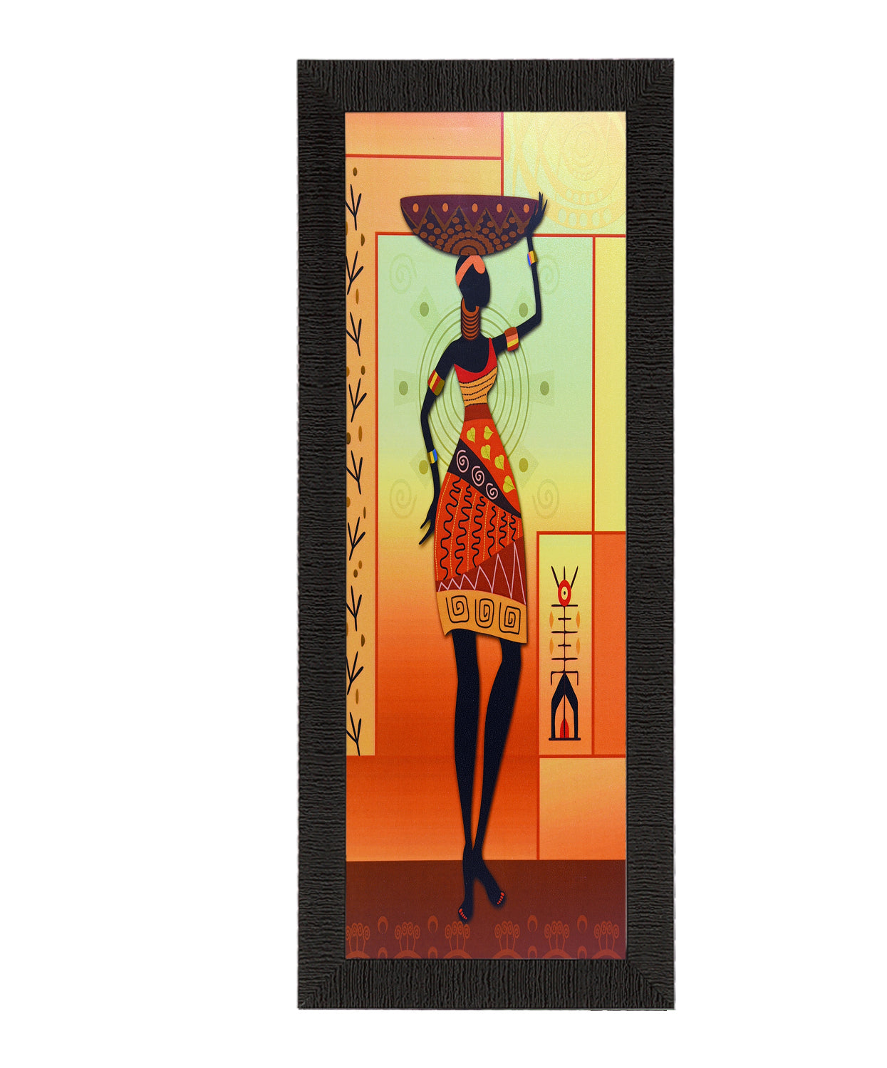 Tribal Woman Satin Matt Texture UV Art Painting Kafalo