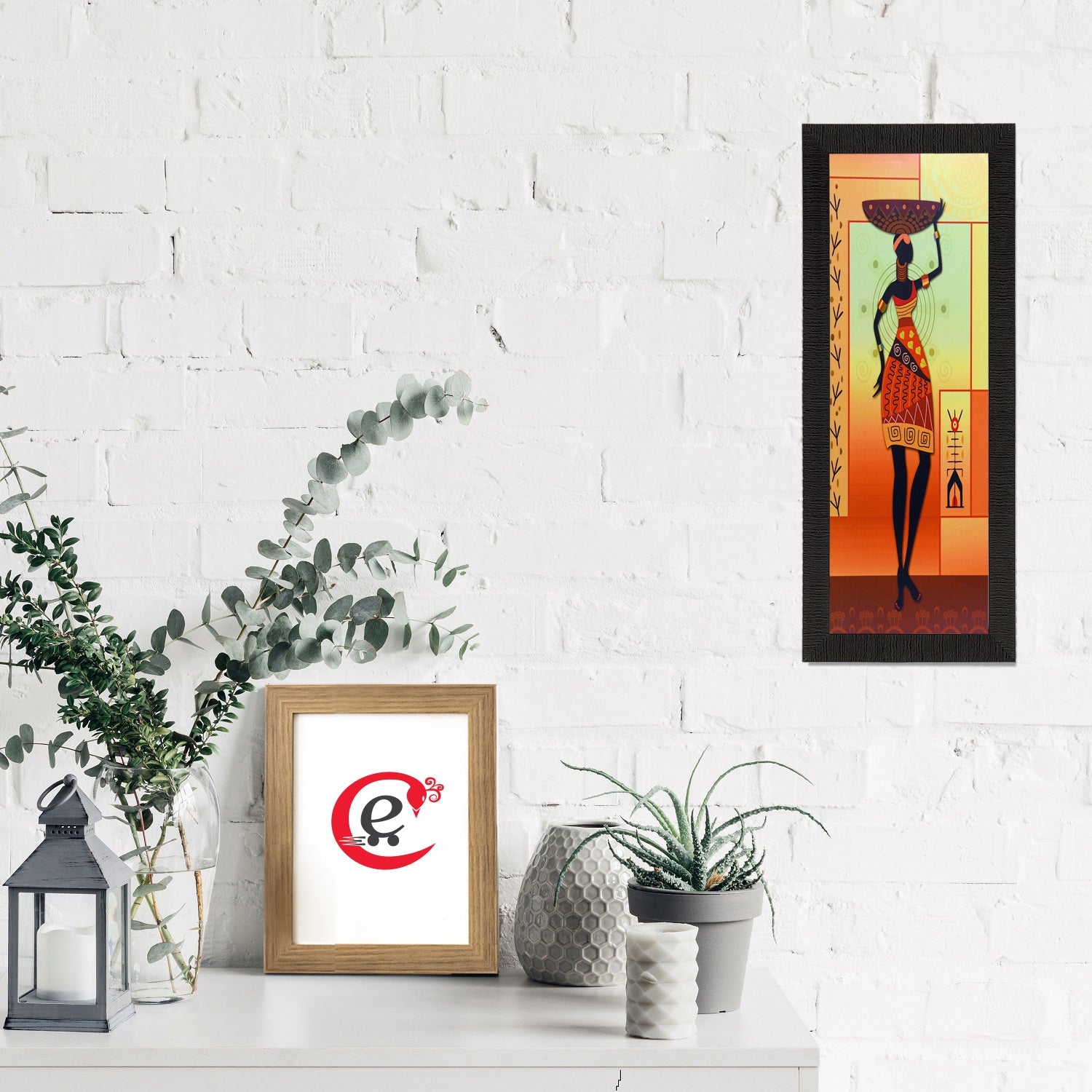 Tribal Woman Satin Matt Texture UV Art Painting Kafalo