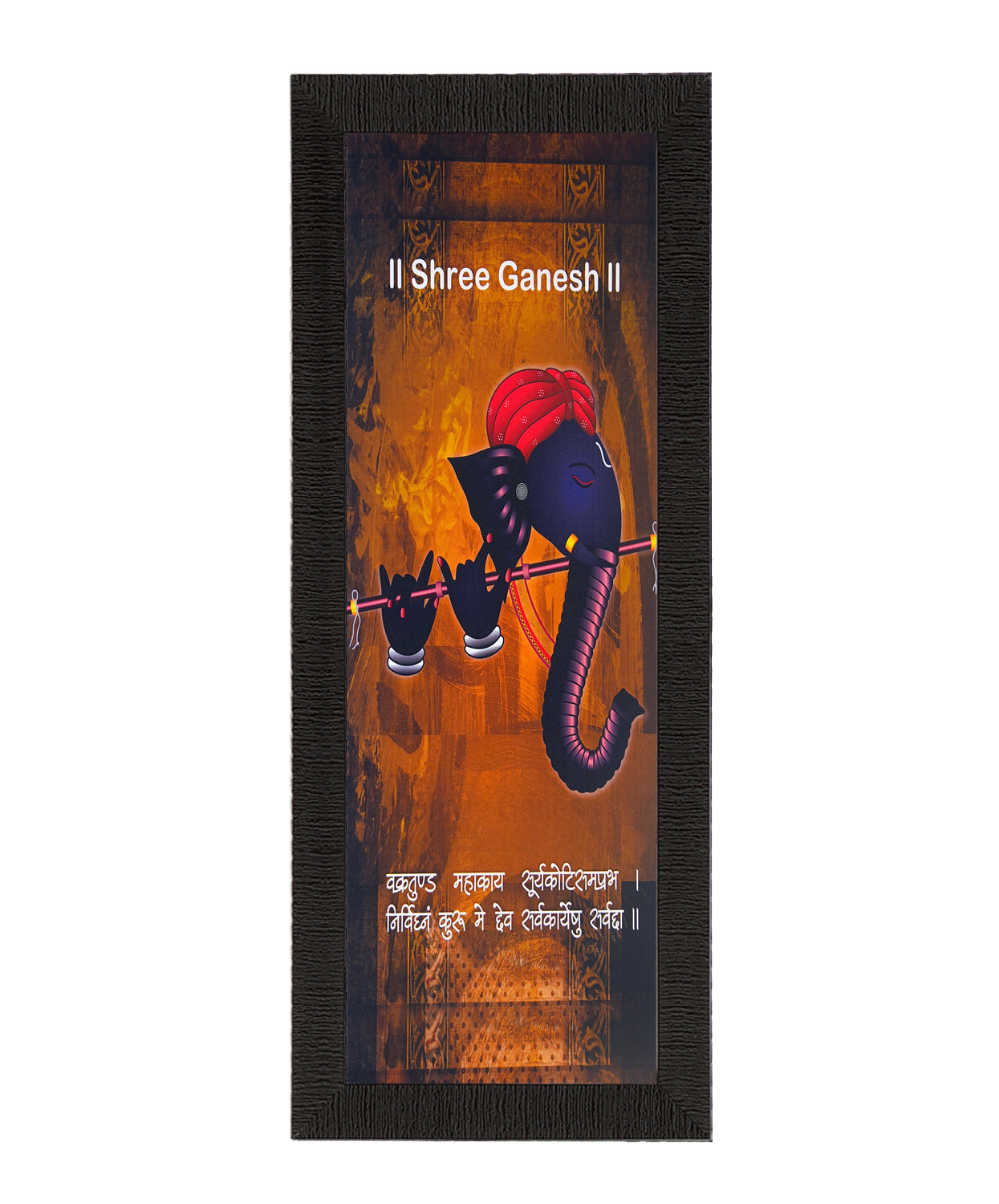 Face Of Ganesha Satin Matt Texture UV Art Painting Kafalo