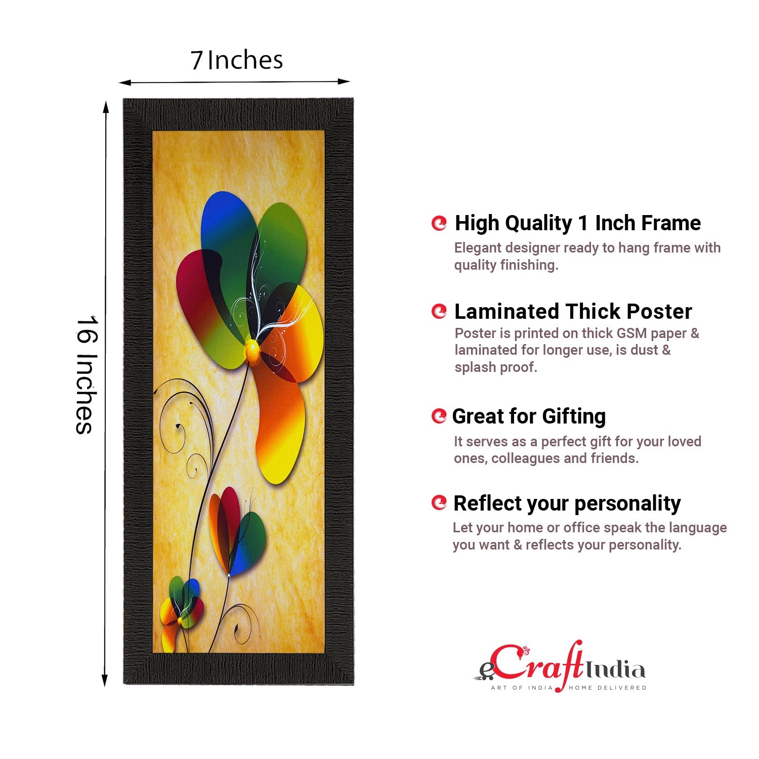 Colorful Flower Satin Matt Texture UV Art Painting Kafalo