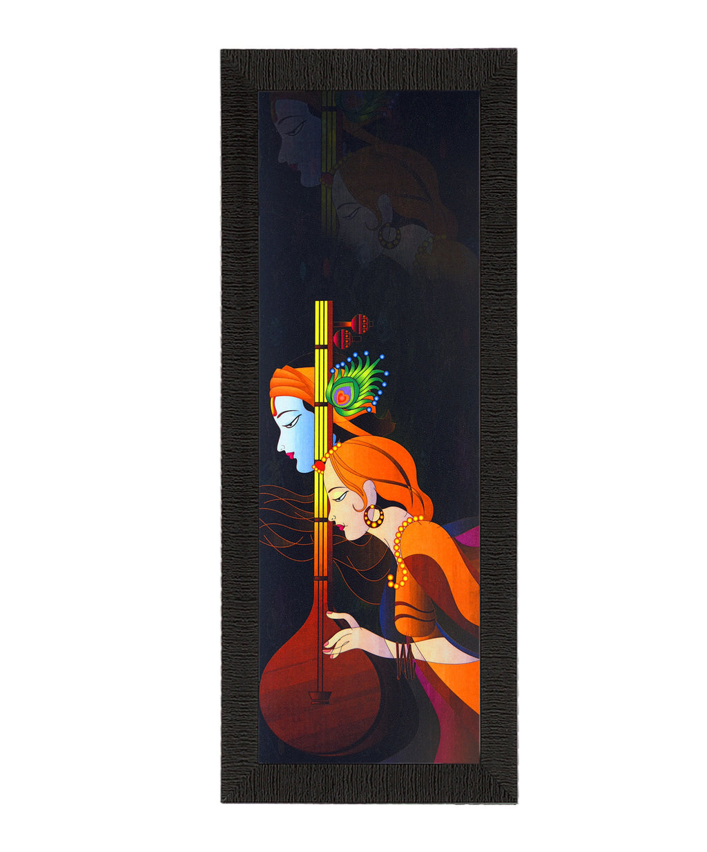 Divine Radha Krishna Painting Digital Printed Religious Wall Art Kafalo
